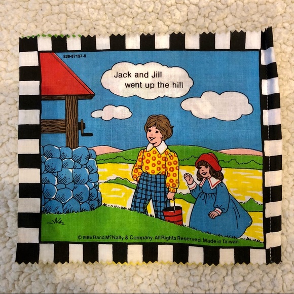 1986 VINTAGE Kids Baby Nursery Cloth Book Play Reading Learning Toy Rand McNally - Picture 8 of 10